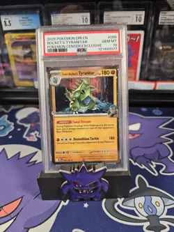 2025 Pokemon Team Rockets Tyranitar Pokemon Center Promo 96/182 PSA 10 - Image 1