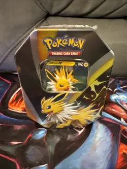 Pokemon TCG: 2021 Fall Eevee Evolutions - Jolteon V Tin - Factory Sealed - Image 1