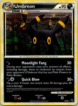 Umbreon 10/90 Undaunted Near Mint Cosmos Holo Pokemon - Image 1