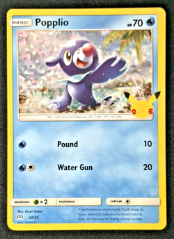Pokemon Celebrations Mcdonalds 25th Anniversary POPPLIO Rare HOLO NM 23/25 - Image 1
