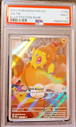 2023 Pokemon Paradox Rift Joltik 196/182 Holo PSA Mint 9 - Image 1