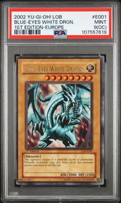 Blue-Eyes White Dragon LOB-E001 Ultra Rare 1st Edition PSA 9 Yugioh BGS Wow - Image 1