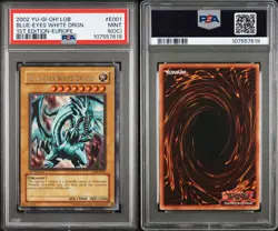 Blue-Eyes White Dragon LOB-E001 Ultra Rare 1st Edition PSA 9 Yugioh BGS Wow - Image 2
