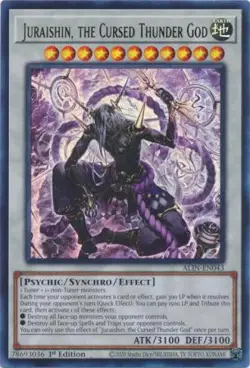 Yugioh! LP Juraishin, the Cursed Thunder God - ALIN-EN043 - Ultra Rare - 1st Edi - Image 1