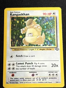 Kangaskhan 5/64 Jungle Pokemon TCG Vintage Holo Foil Rare Card Lightly Played LP - Image 1