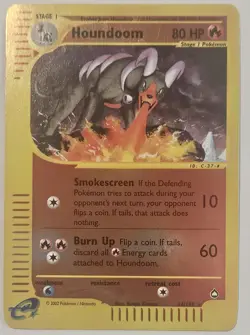 Pokemon Houndoom 14/147 Reverse Holo Rare Aquapolis Played Card Vintage - Image 1