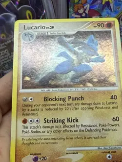 2008 Lucario - 2/17 POP Series 8 Promos - Rare Pokemon Card - MP - Image 3