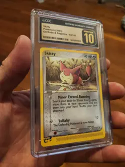 (POP 1) CGC Pristine 10 Skitty 44/109 EX Ruby & Sapphire Pokemon 2003 Card - Image 1