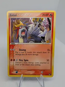 Entei - 001/017 - POP Series 2 - Rare Pokemon Tcg Card - LP - Image 1