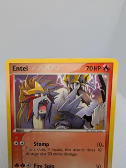 Entei - 001/017 - POP Series 2 - Rare Pokemon Tcg Card - LP - Image 2