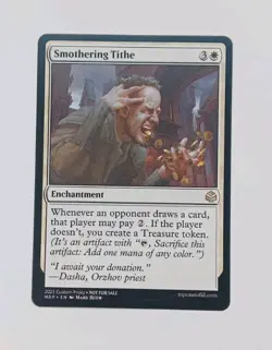 Custom Game Card- Smothering Tithe-LP Condition - Image 1