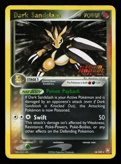 Dark Sandslash 18/109 Reverse Holo Rare EX Team Rocket Returns Pokemon Card - Image 1