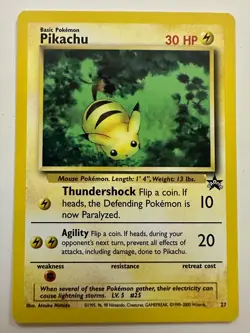 Pikachu Black Star Promo 27 Card - Pokemon Card - Mint Condition - Image 1
