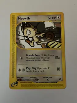 Pokemon Card Meowth 121/165 Expedition Base (LP) - Image 1