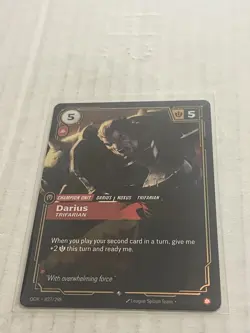 Riftbound League Of Legends TCG Darius Trifarian 027/298 Foil Epic Origins - Image 1