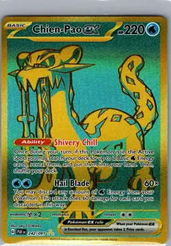 Chien-Pao ex 242/091 SV: Paldean Fates - Pokemon Card - NM - Image 1