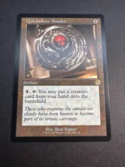 Near Mint, English - 1 x MTG Quicksilver Amulet - Retro Frame The Brothers' War - Image 1