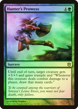 MTG FOIL Hunter's Prowess - Born of the Gods #124 - Image 1