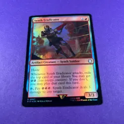 Universes Beyond Fallout Synth Eradicator 0393 Extended Art Foil MTG TCG PIP - Image 1