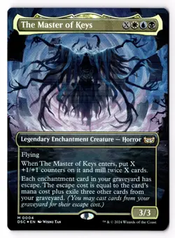 The Master of Keys (Borderless) 4 Commander: Duskmourn: House of Horror Foil NM - Image 1