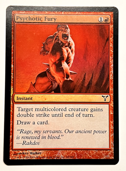 MTG Psychotic Fury Dissension Foil NM - Image 1
