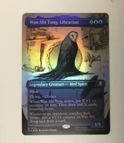 Wan Shi Tong, Librarian FOIL Borderless 320 Avatar TLA MTG Mythic Unplayed Mint - Image 1