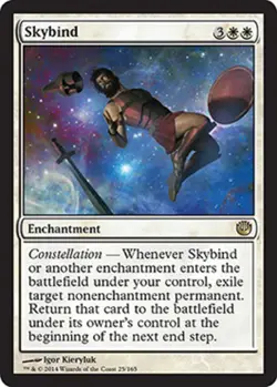 MTG Skybind - Foil, Journey Into Nyx, Moderately Played, English - Image 1