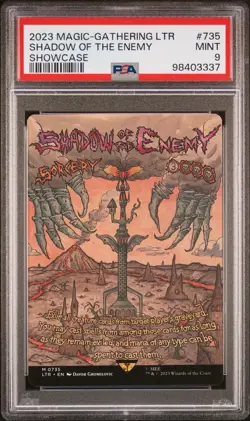 PSA 9 Shadow of the Enemy (#735) - Extended Art LTR NM MTG Lord of the Rings - Image 1