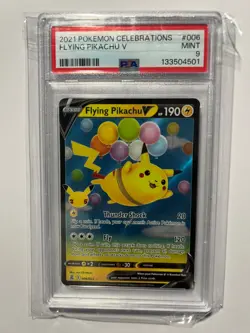 2021 POKEMON CELEBRATIONS #006 FLYING PIKACHU V PSA 9 - Image 1