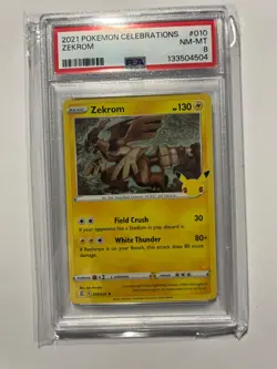 2021 Pokemon Celebrations 010 Zekrom - PSA 8 NM-MT - Image 1