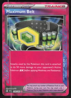 Pokemon TCG SV05: Temporal Forces #154/162 Maximum Belt NM - Image 1