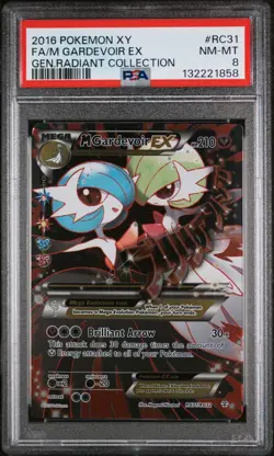 Pokemon XY Generations Radiant Collection Full Art Mega Gardevoir EX RC31 PSA 8 - Image 1