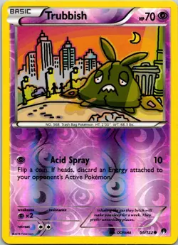 Trubbish - 56/122 - Common - Reverse Holo NM-LP English Pokemon BREAKPoint - Image 1