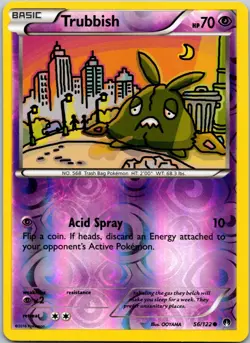 Trubbish - 56/122 - Common - Reverse Holo NM-LP English Pokemon BREAKPoint - Image 3