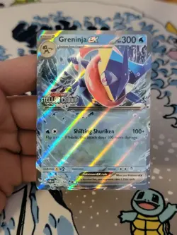 Greninja ex 041/142 Sv07 Stellar Crown SCR Holo Pokemon TCG Stamped Double Rare - Image 1