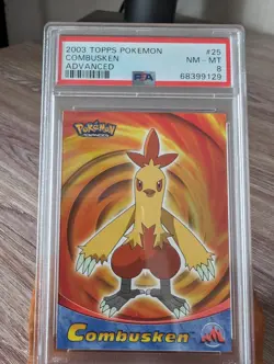 2003 Pokemon Topps Advanced Torchic Combusken Torchic PSA 9, 8, 8 - Image 4