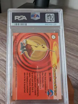 2003 Pokemon Topps Advanced Torchic Combusken Torchic PSA 9, 8, 8 - Image 5