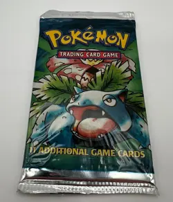 (402795) Pokemon Base Set Unlimited Edition Venusaur Booster Pack Factory Sealed - Image 4