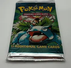 (402795) Pokemon Base Set Unlimited Edition Venusaur Booster Pack Factory Sealed - Image 5