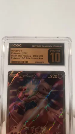 Mewtwo v Pokemon Go Etb Promo Cgc Pristine 10 - Image 2