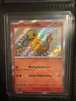 Pokemon Charmander TCG Scarlet & Violet Paldean Fates Holo Shiny Rare Mint! - Image 1