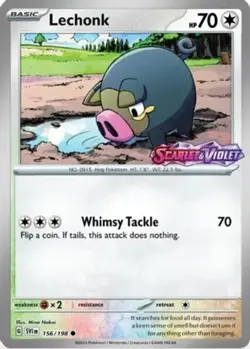 1x Lechonk - 156/198 - Best Buy Promo NM-Mint Pokemon Unique and Misc. Pokemon P - Image 1