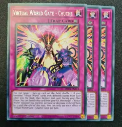 Virtual World Gate - Chuche x3 Yu-Gi-Oh! MP21-EN214 1st Rare PLAYSET - Image 1