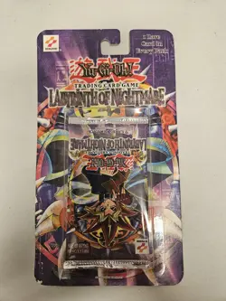 2002 Yugioh LON Unlimited Labyrinth of Nightmare Blister Pack Sealed TCG. - Image 1