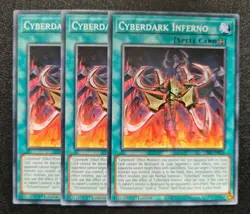 Cyberdark Inferno x3 Yu-Gi-Oh! LDS1-EN039 1st Common PLAYSET - Image 1
