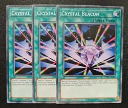 Crystal Beacon x3 Yu-Gi-Oh! LDS1-EN102 1st Common PLAYSET - Image 1