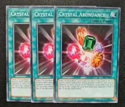 Crystal Abundance x3 Yu-Gi-Oh! LDS1-EN106 1st Common PLAYSET - Image 1