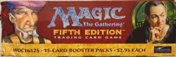 MTG: 5TH EDITION empty Booster Pack display box; some tearing, NO CARDS, 1997 - Image 2