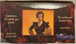 MTG: 4TH EDITION empty Booster Pack display box; moderate wear, NO CARDS, 1995 - Image 5
