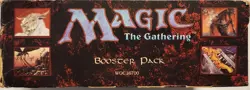 MTG: 4TH EDITION empty Booster Pack display box; heavy wear, NO CARDS, 1995 - Image 3